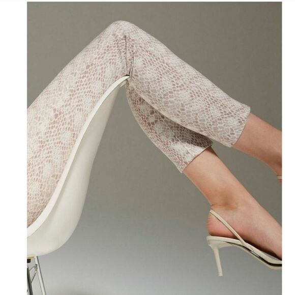 AG Adriano Goldschmied Blush Pink Snakeskin Jeans Size 29R - Picture 4 of 12